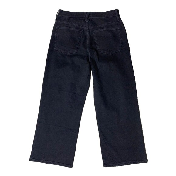 J.Crew Slim-Wide Leg Jeans Women's Size 30 Black High Rise Ankle Crop Denim - Picture 3 of 13